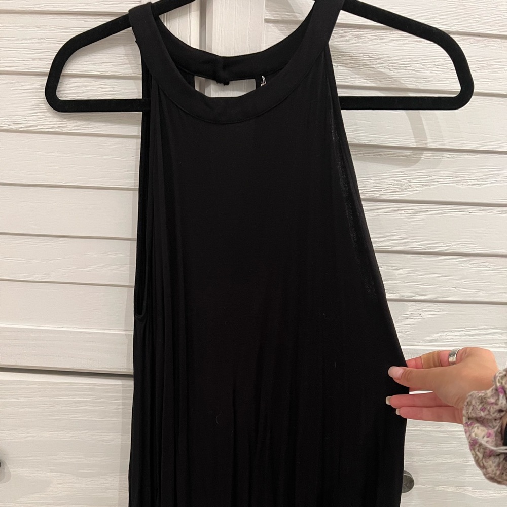Black halter neck dress
